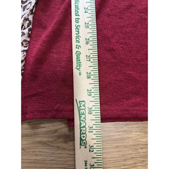 Umgee Leopard Kimono Duster Ruffle Sleeve Open Front Cardigan Size S/M Bohemian - Picture 4 of 8